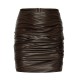 Leather skirt with ruffles
